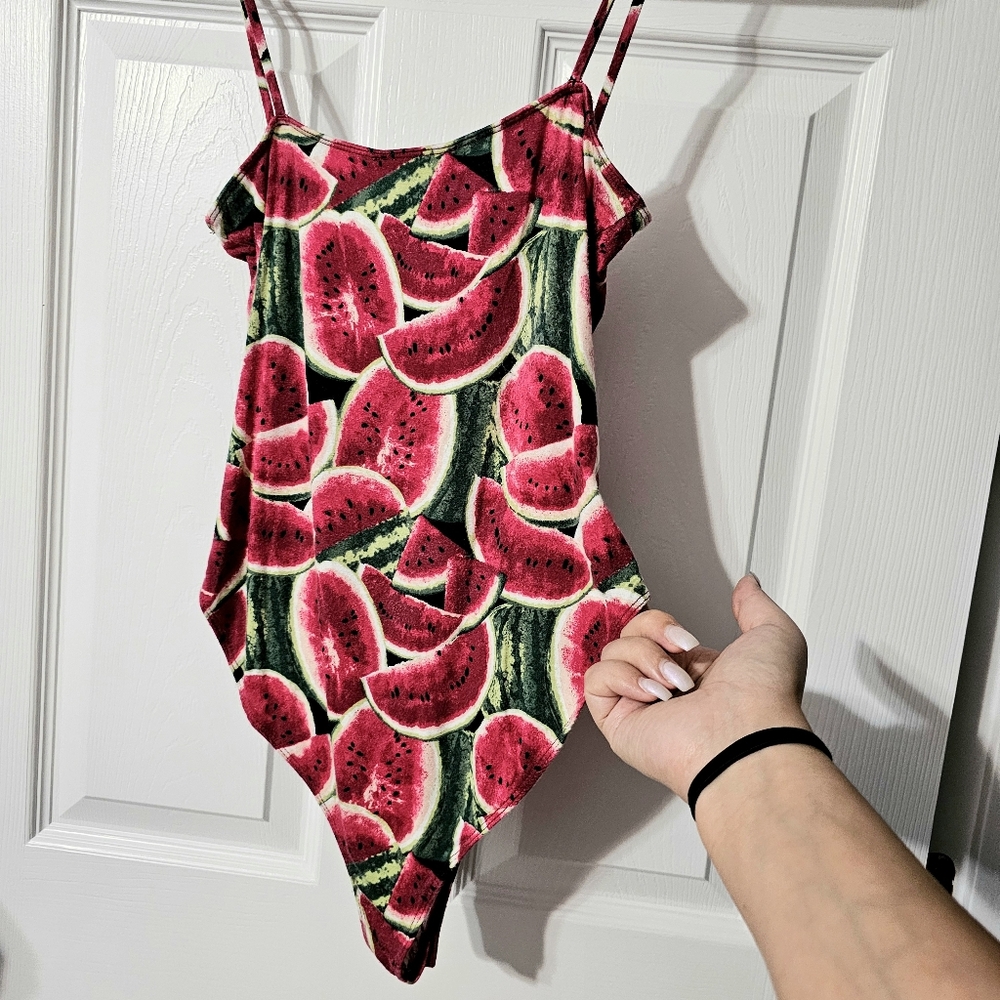 Forever 21 Watermelon Print Bodysuit - Size L - Picture 8 of 13